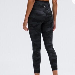 Lululemon ALIGN HIGH RISE LEGGING 28” Heritage 365 CAMO DEEP COAL BLACK 8